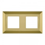Рамка на 2 поста гор/верт, цвет bright "gold "
