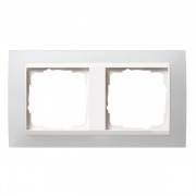 Рамка 2-ая Gira Event Матово-Белый цвет вставки Белый глянцевый