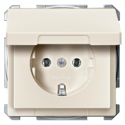 Розетка c/з с крышкой Merten System Design Бежевый