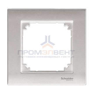 Рамка Merten M-PLAN стекло 1 пост Белый (System M)