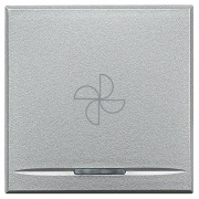 Axolute Клавиши с символами для системы автоматизации для 1 функции - 2 модуля, Вентилятор, цвет алю