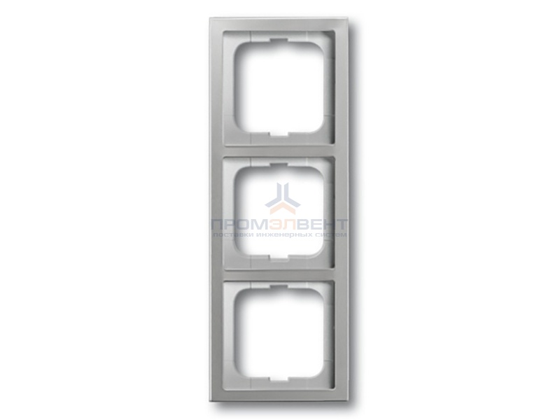 Рамка ABB Pure Сталь 3 поста (1723-866K)