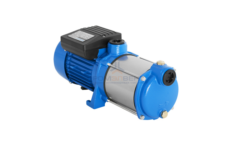 Насос многоступенчатый Aquario AMH-100-6P - 1,1 кВт (однофазный, PN6, Hmax 45 м, Qmax 6 м³/ч)
