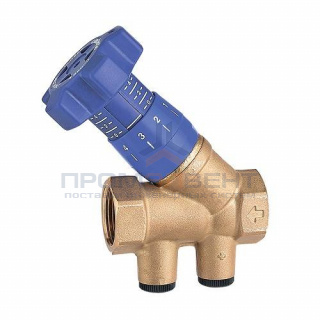 Вентиль балансировочный Cimberio 787OT/2R - 1" (ВР/ВР, PN25, Tmax 120°C, отводы с заглушками)