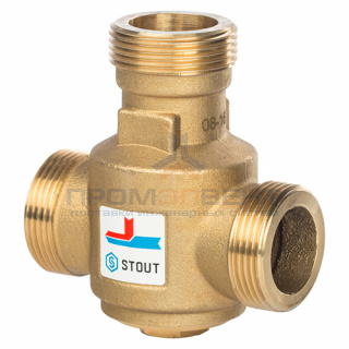 Клапан термостатический смесительный STOUT -  1"1/4 (НР, 55°C)