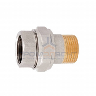 Сгон прямой ITAP 161 - 1" (ВР/НР, латунь никелированная, с уплотнительным кольком)