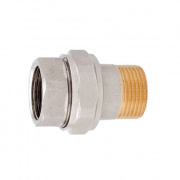 Сгон прямой ITAP 161 - 1"1/2 (ВР/НР, латунь никелированная, с уплотнительным кольком)