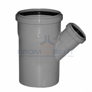 Тройник 67° редукционный для внутренней канализации Valsir - 110 x 40