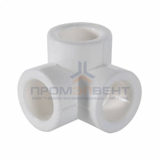 Тройник двухплоскостной VALTEC VTp.738 - 25 (для полипропиленовых труб под пайку, цвет белый)
