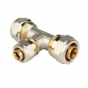 Тройник переходной STOUT - 26 x 20 x 26 (винтовой, для металлопластиковых труб)