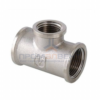 Тройник переходной резьбовой VALTEC VTr.750 - 1"1/4 x 1/2" x 1"1/4 (ВР/ВР/ВР, латунь никелированная)