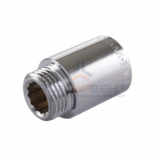 Удлинитель резьбовой Tiemme 1530C - 1/2", длина 20 мм (НР/ВР, латунь хромированная)