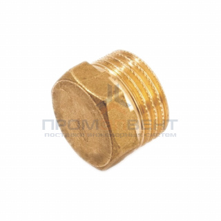 Заглушка латунная с наружной резьбой STOUT - 3/4"
