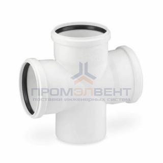Крестовина одноплоскостная 87° REHAU RAUPIANO PLUS - 90 (для системы внутренней канализации)