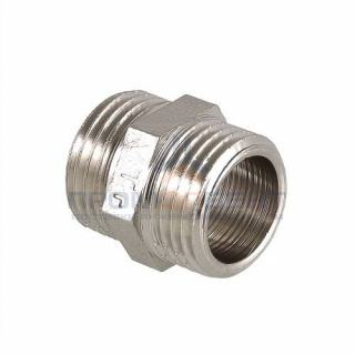 Ниппель VALTEC VTr.582 - 3/4" (резьбовой, латунь никелированная)