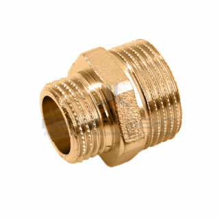 Ниппель латунный резьбовой переходной STOUT - 1/4" x 1/8"