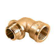 Отвод 90° с упором латунный резьбовой STOUT (НР/ВР) - 2"1/2