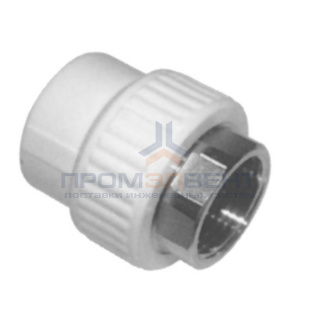 Переход на внутреннюю резьбу под ключ KALDE - 110 x 4" (для полипропиленовых труб, цвет белый)