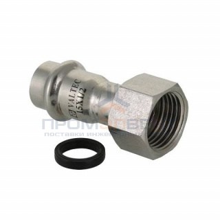 Переход на накидную гайку VALTEC VTi.908 - 15 x 1/2" (прессовой, для труб из нержавеющей стали)