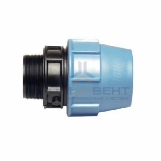 Переход на наружную резьбу UNIDELTA 1003 - 75 x 2"1/2 (винтовой, для труб ПНД, резьба пластиковая)