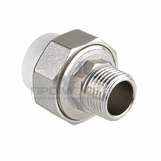 Переход на наружную резьбу разъемный VALTEC VTp.761 - 32 x 1" (для полипропиленовых труб, белый)