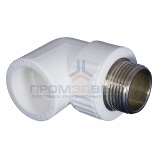 Переход на наружную резьбу угловой KALDE - 32 x 1" (для полипропиленовыъ труб, цвет белый)