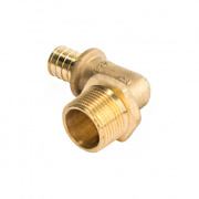 Переход на наружную резьбу угловой STOUT - 25 x 3/4" (для труб из сшитого полиэтилена)