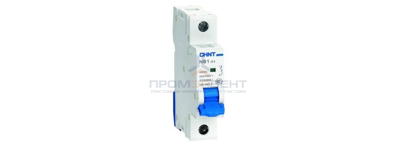 Автоматический выключатель Chint NB1-63 1P 6A 6кА х-ка C (DB) (R) (автомат электрический)