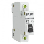 Автоматический выключатель EKF Basic ВА 47-29 1P 6А (C) 4,5кА (автомат электрический)