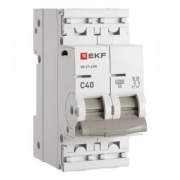 Автоматический выключатель EKF PROxima ВА 47-63N 40А 2P C 4,5кА (автомат электрический)