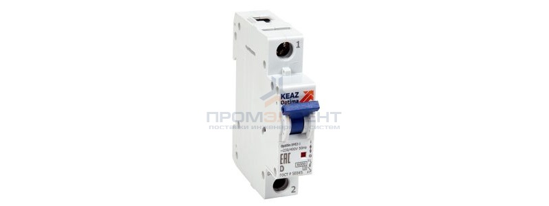 Автоматический выключатель КЭАЗ OptiDin BM63 1P 63A D 6кА AC (BM63-1D63-УХЛ3) (автомат электрический)