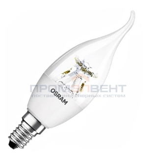 Лампа светодиодная свеча на ветру Osram LED CLAS BA CL 6W (40W) 827 DIM 470lm 220V E14