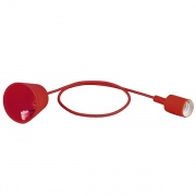 Подвес LH127 патрон со шнуром для ламп 230V E27 60x45mm со шнуром 1м красный