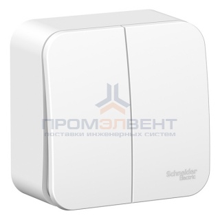Выключатель 2-клавишный (cх.5) Blanca Schneider Electric 6А 250В белый