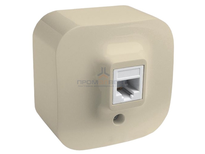 Розетка компьютерная Legrand Quteo RJ45 кат.5e UTP слоновая кость [уп 20шт]