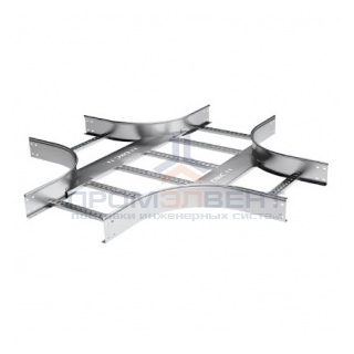 Х-ответвитель 100х200 R300, нержавеющий