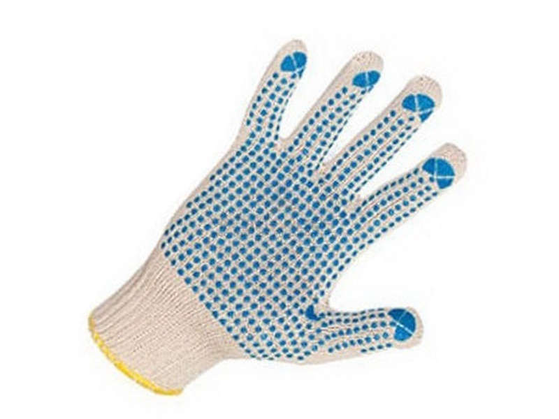 Перчатки хлопчатобумажные с ПВХ 32г (11198)