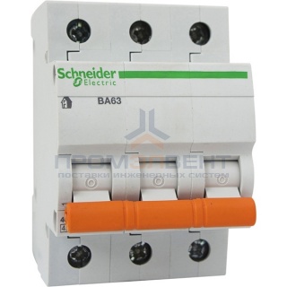Автоматический выключатель Schneider Electric ВА63 3п 25A C 4,5 кА (автомат)