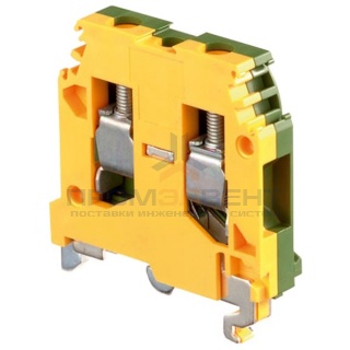 Клеммник ABB М6/8 P на DIN-рейку 6мм.кв. желто-зеленый