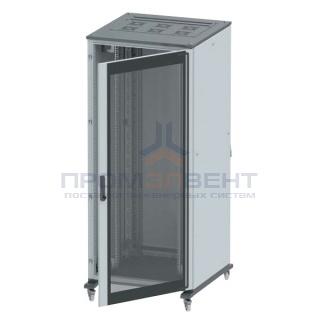 Напольный шкаф 47U Ш600хГ1000 передняя дверь стекло,задняя глухая дверь, крыша укомплектована вводом