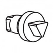 Личинка замка, для вкладыша, под ключ треугольного профиля 7мм