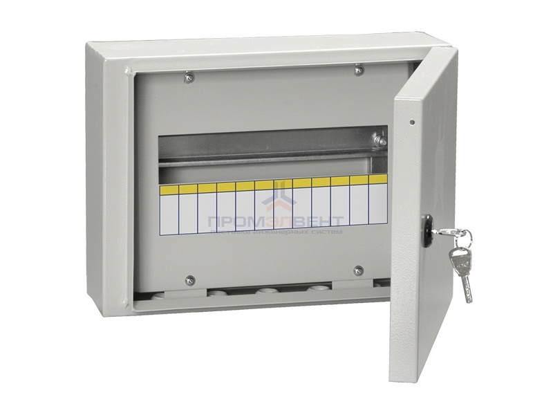 Щит металлический ЩРн-12з-0 74 У2 IP54 на 12 модулей навесной 240х330х120 ИЭК