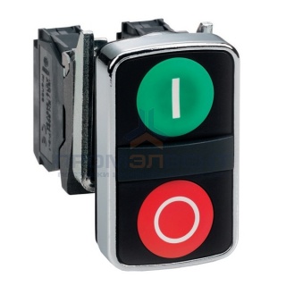 Двойная кнопка Schneider Electric XB5AL73415 с маркировкой 22мм