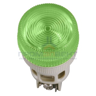 Лампа ENR-22 сигнальная d22мм зеленый неон/240В цилиндр ИЭК