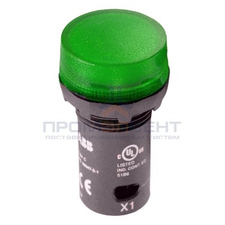 Лампа ABB CL2-520G зелёная со встроенным светодиодом 220В DC